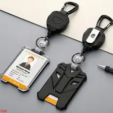 [Meutf .] Porta-Crachá Retrátil E Chaveiro De Resistente Com Cartão De Identificação De Clipe De Cinto