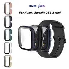 Estojo Para Huami Amazfit GTS2 mini GTS 2 Fashion Hard PC Frame Bumper Cover Case + HD Slim Vidro Temperado Protetor De Tela Anti-Riscos