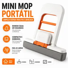 Mini Mop Portátil de Limpeza Rápida para Pia e Bancada