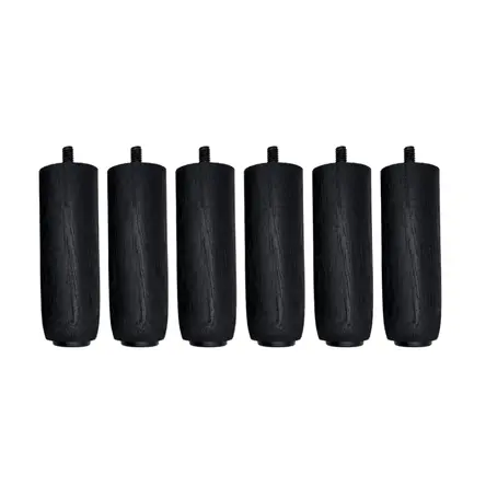 Pé Para Cama Box Casal Alto Madeira Com 12cm 6 Unidades