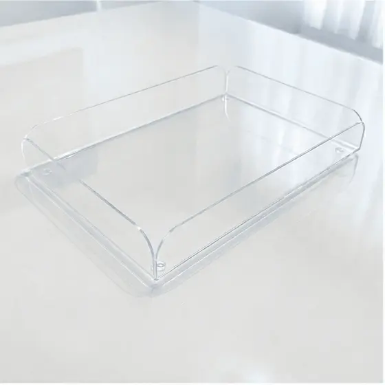 Bandeja Acrílico Transparente Cristal – Organização Casa, Banheiro e Café – Vários Tamanhos