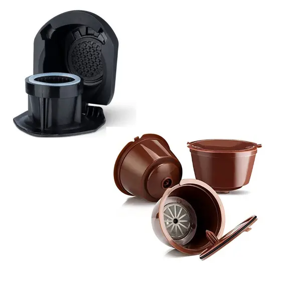 Kit Adaptador Cápsulas Nespresso +  03 Cápsula Recarregável Café Moído para Dolce Gusto Icafilas
