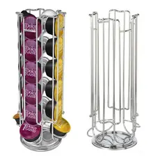 Porta Cápsula Dolce Gusto 24 Uni Giratório 360° Inox Suporte Organizador Cozinha Escritório BaristIQ