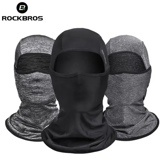 ROCKBROS Máscara Facial De Motocicleta Respirável Em Seda Fria Proteção UV Esportiva Para Caminhadas Ao Ar Livre