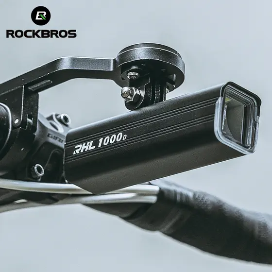 Farol De Bicicleta ROCKBROS IPX6 Luz Frontal À Prova D'água 1500 Lumen Flash Recarregável Acessórios