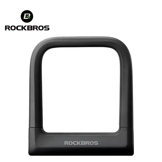 Fechadura Em U De Silicone Rockbros Forma De Bicicleta Anti-Roubo Para Veículos Elétricos Com 2 Chaves