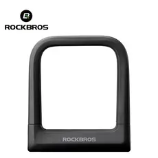 Fechadura Em U De Silicone Rockbros Forma De Bicicleta Anti-Roubo Para Veículos Elétricos Com 2 Chaves
