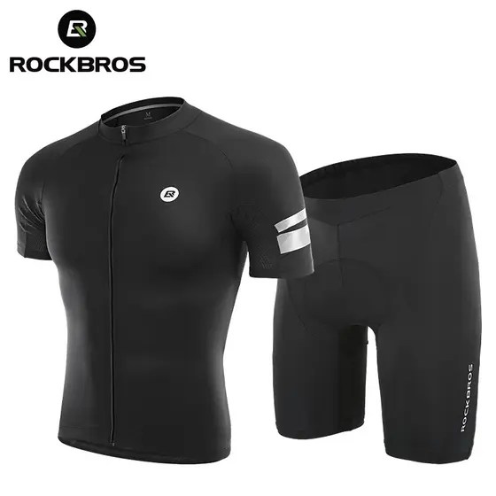 ROCKBROS Jersey Shorts Verão Ciclismo Homens Mulheres Camiseta MTB Bicicleta De Estrada Respirável Roupas De Equipamento De