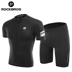 ROCKBROS Jersey Shorts Verão Ciclismo Homens Mulheres Camiseta MTB Bicicleta De Estrada Respirável Roupas De Equipamento De