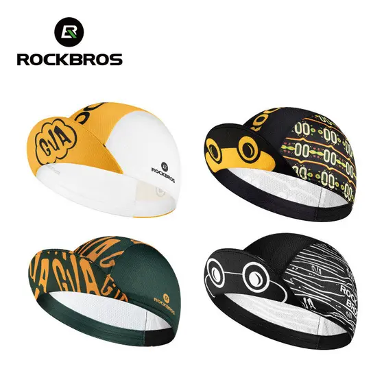 ROCKBROS Boné De Ciclismo Elástico Respirável Forro De Capacete De Bicicleta Chapéu Ao Ar Livre Esportivo Masculino MTB 