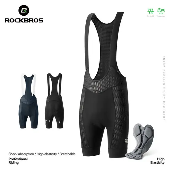ROCKBROS Calças Masculinas De Alta Elasticidade Shorts Confortáveis À Prova De Choque Esponja Almofada Respirável Secage