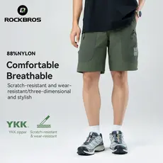 ROCKBROS Casual Confortável Durável Shorts Dupla Camada Bolso Esportes Caminhadas Deslocamento Correndo Secagem Rápida O