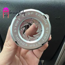 beautymakeup Carro Moto Motor Start Stop Botão Capa Interruptor De Ignição Tipo Lâmina Tampa De Proteção Rotativa Decora
