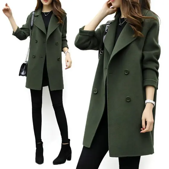 2025 Casaco De Inverno Feminino Fino Sólido Casual Quente Outwear