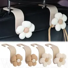 Ganchos De Armazenamento Para Carro Em Forma De Flor-Bolsa De Mão , Roupas , Casacos , Bolsas De Mercearia-Organizador Multifuncional De Suportes As Costas Do Banco