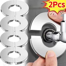 Tampas Decorativas De Torneiras De Aço Inoxidável-Tubo De Água De Chuveiro Separável-De Parede Com Válvula Auto-Adesiva Angular-Acessórios De Cozinha Para Banheiro
