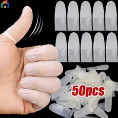 50 Pçs Transparente Ultra-Fino Geada Descartável Dedo Cobre Antiderrapante Látex Protetor De Pontas Dos Dedos Elástico A