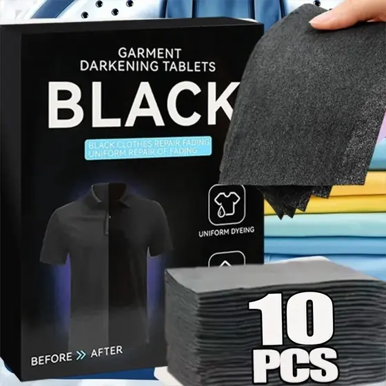 Folhas Restauradoras De Roupas Pretas , 10 Unidades , Anti-Desbotamento , Tintura De Papel , Máquina De Lavar , Coletor