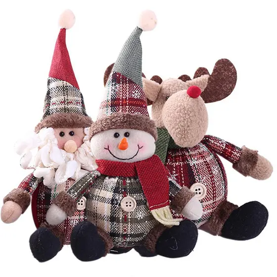 Boneco De Mesa De Natal Papai Noel / Boneco De Neve Para Decoração De Casa / Natal