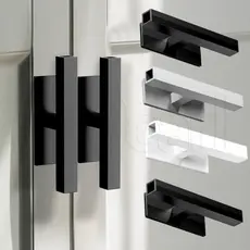 2Pcs Punho De Porta Sem Furos-Puxadores Autoadesivos-Barra De Puxar Gaveta-Deslizante-Para Janela , Armário-Moderno , Simplicidade , Traço-Extrator Auxiliar De Móveis