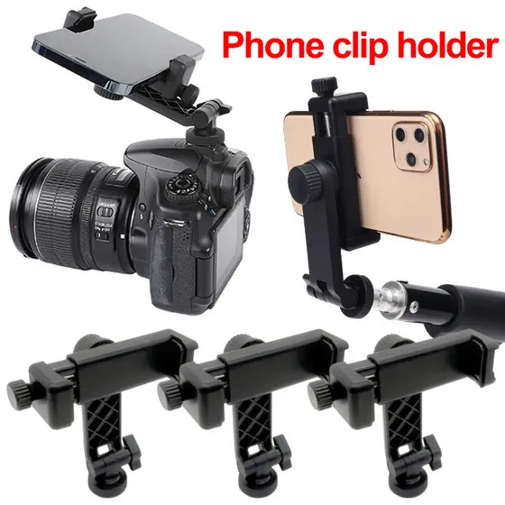 Suporte Ajustável Para Tripé Celular-Monitor De Câmera De Mesa Transmissão Ao Vivo No Telefone-Com Sapata 1/4 Montagem E