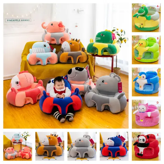 1PC Baby Learning Sitg Seat Sofá Capa De Apoio De Pelúcia De Cartoon Brinquedos [BR]