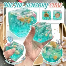 Azul Verde Estrela Peixe Espremendo Squishy Stress Balls Cube-Ocean sensory Autismo Fidget Toy