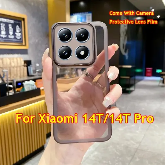Xiaomi 17T 15T Pro 14T 5G Xiaomi17TPro 17TPro 15 T 5G Capa Transparente À Prova De Choque Com Filme Protetor De Lente De