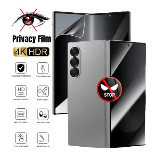 Samsung Galaxy Z Fold 8 Ultra 7 6 5 4 3 5G 2025 Fold6 Fold7 ZFold7 ZFold6 Filme De Hidrogel De Privacidade Anti-Espião P
