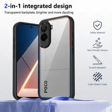 Xiaomi POCO M7 M6 M5 M4 Pro 4G 5G 2025 Acrílico Traseiro Fosco Caso Transparente Soft Silicone Borda À Prova De Choque A