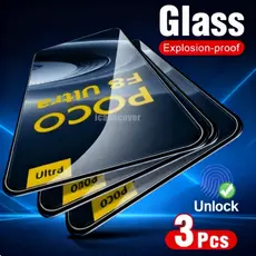 3 Pçs Filme Protetor De Tela Para Xiaomi POCO F8 Ultra Pro 5G 2025 POCOF8Pro F8Ultra Vidro Temperado Capa Completa