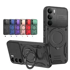 Realme C75 C75X C71 4G 5G 2025 Caso Armadura À Prova De Choque Anel Magnético Suporte De Proteção Da Câmera Telefone Cap