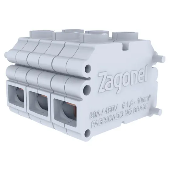 Conector Chuveiro Instalação Emenda fios 1,5mm à 10mm triplo