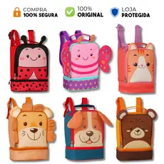 Lancheira Termica Infantil Animais Clio Pets Zoo  Menino e Menina