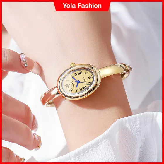 1/2 Pçs Moda Oval Roma Dial Feminino Relógio De Quartzo Elegante Pulseira Pulso Meninas Presente (Sem Caixa)
