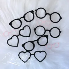 Oculos em feltro - Modelos variados - 10 unidades - Tamanho a escolher - Recorte a laser