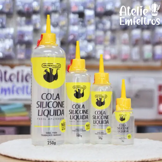 Cola de Silicone Líquida Rendicolla – 30g, 50g, 100g e 250g para Artesanato e Trabalhos Manuais