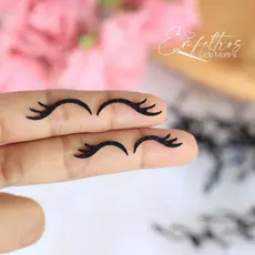 Recorte de cílios em feltro - Modelo fino - 50 unidades - Corte a laser