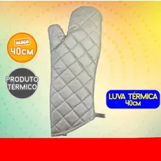 Luva Térmica Metalizada Cano Longo Forno - Fogão - Cozinha 40 cm Unidade