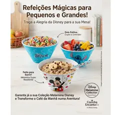 Tigela Bowl Melamina Mickey ou Stitch Disney 750 ml  Unidade