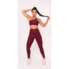 Conjunto Academia Crossfit Top Croped Costas nuas Calça Legging Casual zero transparência acadmia