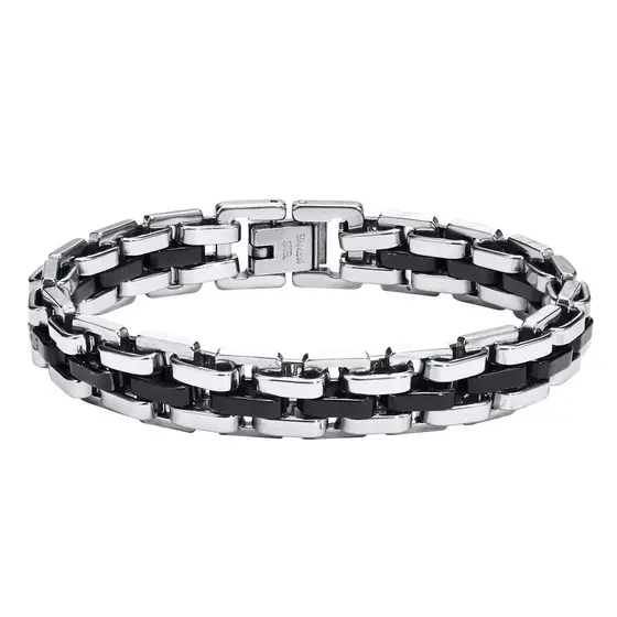 Vnox Marca Fashion Men-Pulseira De Aço Inoxidável Correia Masculina
