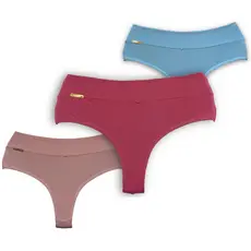 Kit 3 Calcinhas Segura Barriga Zero Barriga Calcinha Cós Alto