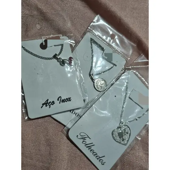 Colar Feminino em Aço Inox Prata Hipoalergênico com Pingente | Modelos Variados | Não Escurece