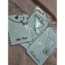 Colar Feminino em Aço Inox Prata Hipoalergênico com Pingente | Modelos Variados | Não Escurece