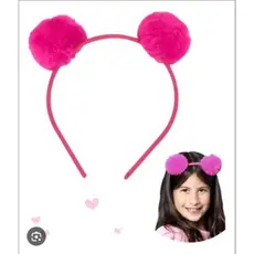 Tiara Infantil Pompom Pink - Confortável e Estilo Infantil