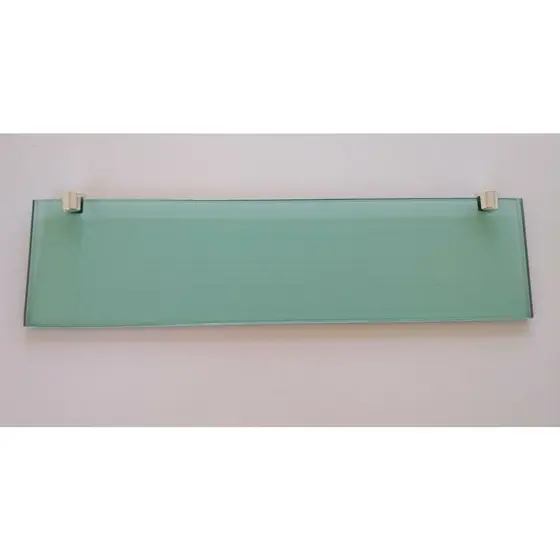Prateleira decorativa 40 x 15 em vidro 6mm: incolor, verde ou fumê. PRONTO PARA INSTALAÇÃO.