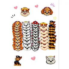 Kit 100 apliques pet patrulha canina para laços e gravatas para cachorro pet shop