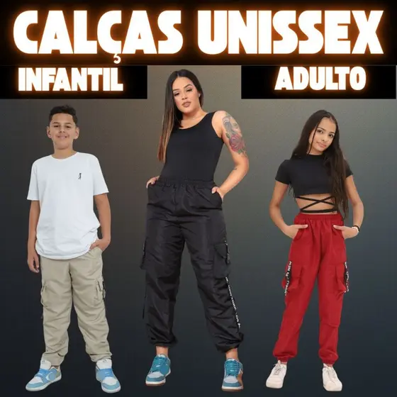 Calça Jogger Calça Jogger Feminina Calça Jogger Masculina Calça Tactel Calça Hip Hop Calça Unissex Calça Cargo