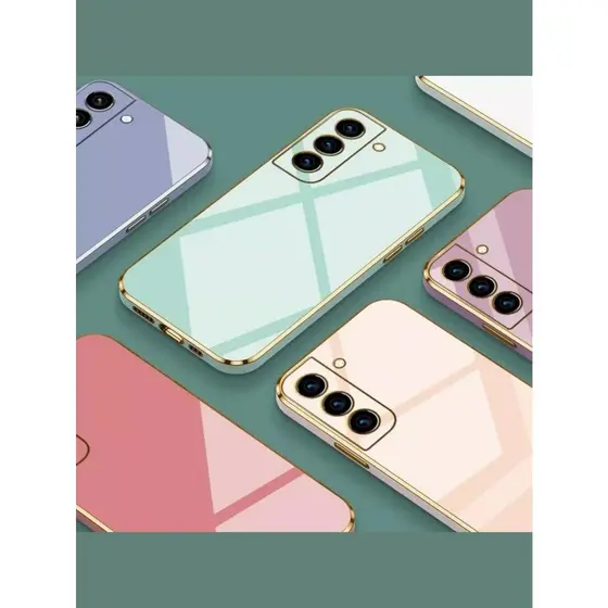 Capinha Celular Luxuosa Borda Dourada Samsung A06 A16 A26 A36 A56 A17 A37 A57 S20FE S21FE S23FE S24 S25 S26 PLUS ULTRA